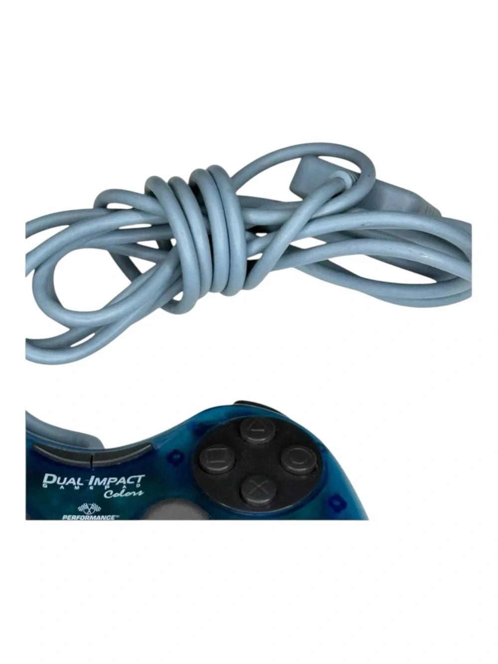 Performance Dual Impact 2 𖤍 Wired Controller Sony PlayStation 2 PS2 𖤍 Blueberry